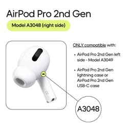 Apple Auricular direito (USB-C MagSafe) - AirPods Pro 2ª geração (2022) - Branco (A3047)