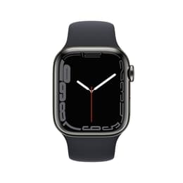 Apple Watch (Series 7) 2021 GPS + Celular 41 - Aço inoxidável Preto - Bracelete desportiva Preto