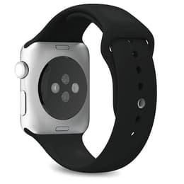 Apple Watch Series SE 1 (2020) GPS 44 mm - Alumínio Prateado - Bracelete desportiva Preto
