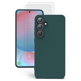 Capa Galaxy S24 FE e 2 películas de proteção - Silicone - Verde