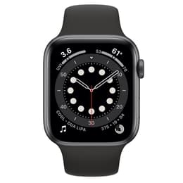 Apple Watch (Series 6) 2020 GPS + Celular 44 - Alumínio Cinzento sideral - Bracelete desportiva Preto