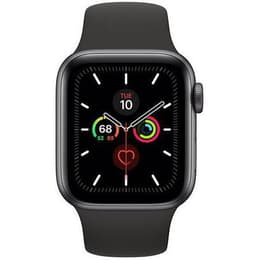 Apple Watch (Series 5) 2019 GPS + Celular 44 - Titânio Preto - Circuito desportivo Preto