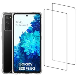 Capa Galaxy S20 FE/Galaxy S20 FE 5G e 2 películas de proteção - Plástico reciclado - Transparente