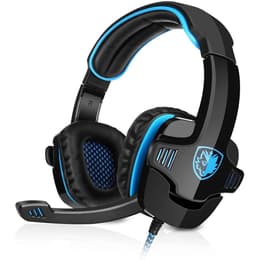 SA-901 jogos Auscultador- com fios (sector) com microfone - Preto/Azul