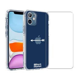 Back Market Capa iPhone 12 mini e película de proteção - 60% Plástico reciclado - Transparente