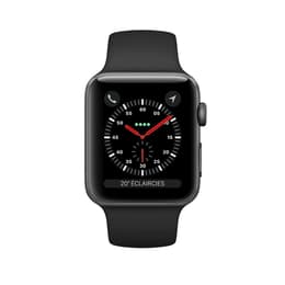 Apple Watch (Series 3) 2017 GPS + Celular 42 - Alumínio Cinzento sideral - Bracelete desportiva Preto