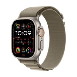 Apple Watch Ultra 2 (2023) GPS + Celular 49 mm - Titânio Titânio natural - Loop desportiva Dourado
