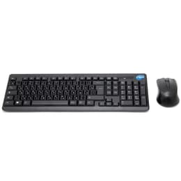 Simpletek Teclado QWERTY Russo Sem fios Mouse + Keyboard with Stickers 1000 DPI 2.4G Nano reciever