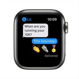Apple Watch Series 7 (2021) - (pulseira não incluída) - GPS + Celular 41 mm - Grafite Aço inoxidável