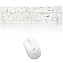 Simpletek Teclado QWERTY Inglês Sem fios M&K INGLESE US Kit Mouse and Keyboard