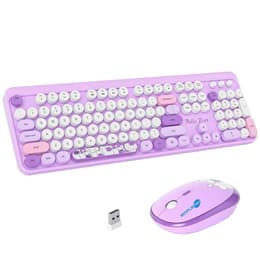 Simpletek Teclado QWERTY Inglês (EUA) Sem fios GS104 “Hello Bear” Mouse + Keyboard, Bear design