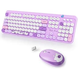 Simpletek Teclado QWERTY Inglês (EUA) Sem fios GS104 “Hello Bear” Mouse + Keyboard, Bear design