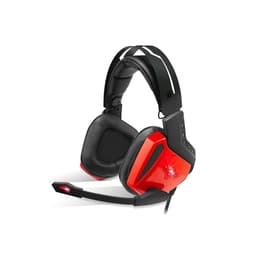 XPERT-H100 Red Edition jogos Auscultador- com fios (sector) com microfone - Preto/Vermelho