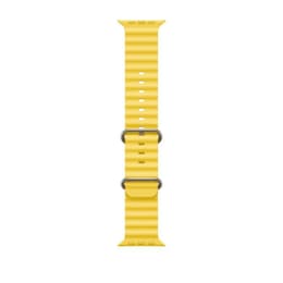 Apple Watch Ultra (2022) GPS + Celular 49 mm - Titânio Titânio natural - Bracelete Ocean Amarelo