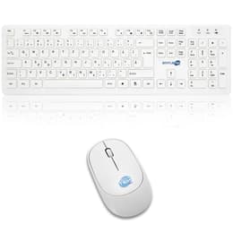 Simpletek Teclado QWERTZ Romeno Sem fios M&K RUMENO Kit Mouse and Keyboard