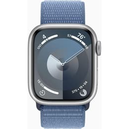 Apple Watch Series 9 (2023) GPS 41 mm - Alumínio Prateado - Loop desportiva Azul