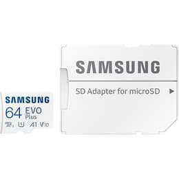 Carte Mémoire MicroSD Evo Plus 64GB Class 10 - 100 MB/S + Adaptateur SD Samsung Chave USB