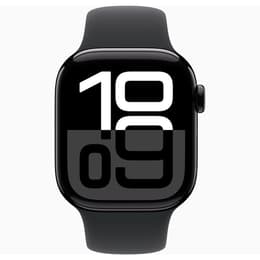 Apple Watch Series 10 (2024) GPS + Celular 46 mm - Alumínio Preto brilhante - Loop desportiva Preto