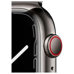 Apple Watch Series 7 (2021) GPS + Celular 45 mm - Aço inoxidável Prateado - Loop milanesa Cinzento