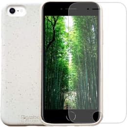 Capa iPhone SE (2022/2020)/8/7/6/6S e película de proteção - Material natural - Branco