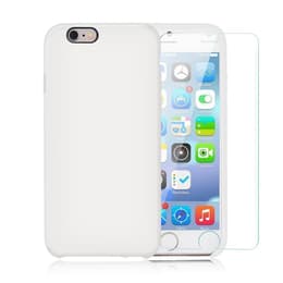 Capa iPhone 6/6S e 2 películas de proteção - Silicone - Branco
