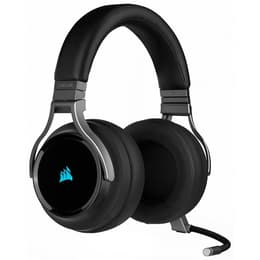 Virtuoso RGB redutor de ruído jogos Auscultador- com fios + sem fios com microfone - Preto