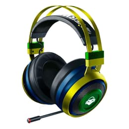 Nari Ultimate Overwatch Lúcio Edition jogos Auscultador- com fios + sem fios com microfone - Azul/Amarelo