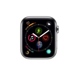 Apple Watch Series 9 (2023) GPS + Celular 45 mm - Aço inoxidável Prateado - Bracelete desportiva Branco