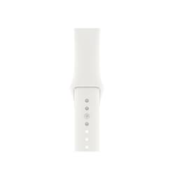 Apple Watch Series 9 (2023) GPS + Celular 45 mm - Aço inoxidável Prateado - Bracelete desportiva Branco