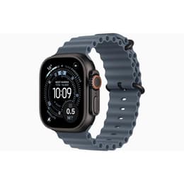 Apple Watch (2025) GPS + Celular 49 mm - Titânio Preto - Bracelete Ocean Azul