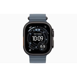Apple Watch (2025) GPS + Celular 49 mm - Titânio Preto - Bracelete Ocean Azul