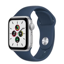 Apple Watch Series 6 (2020) GPS + Celular 40 mm - Aço inoxidável Prateado - Bracelete desportiva Azul