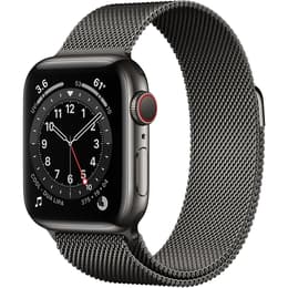 Apple Watch (Série 6) 2020 GPS + Celular 44 - Aço inoxidável Grafite - Milanese Cinzento
