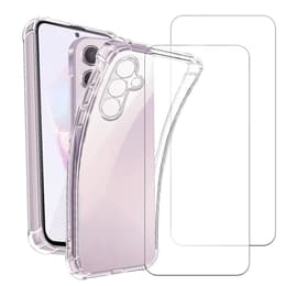 Capa Galaxy A05s e 2 películas de proteção - TPU - Transparente