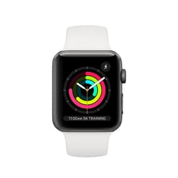 Apple Watch (Series 3) 2017 GPS + Celular 42 - Alumínio Cinzento - Bracelete desportiva Branco