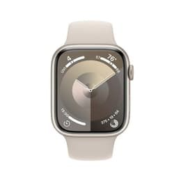 Apple Watch Series 9 (2023) GPS 45 mm - Alumínio Luz das estrelas - Bracelete desportiva Luz das estrelas