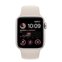 Apple Watch (Series SE) 2022 GPS 40 - Alumínio Luz das estrelas - Bracelete desportiva Branco