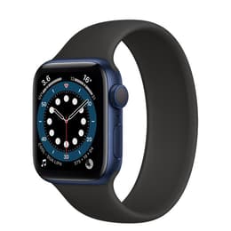 Apple Watch Series 6 (2020) GPS 44 mm - Alumínio Azul - Bracelete Solo Preto