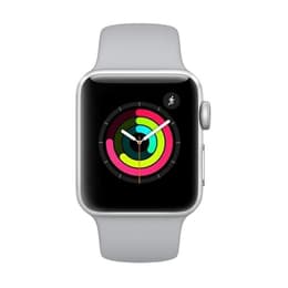Apple Watch (Series 3) 2017 GPS + Celular 38 - Alumínio Cinzento sideral - Circuito desportivo Prateado