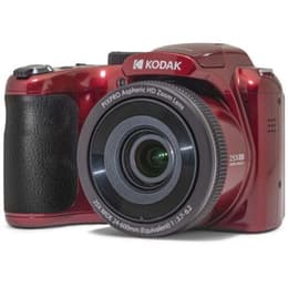 Bridge - Kodak Pixpro Astro Zoom AZ255 - Vermelho + Lente Kodak Zoom Optique 25X 24-600mm f/3.7-6.2