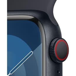 Apple Watch Series 9 (2023) GPS 45 mm - Alumínio Midnight - Bracelete desportiva Preto