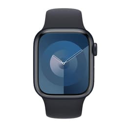 Apple Watch Series 9 (2023) GPS 45 mm - Alumínio Midnight - Bracelete desportiva Preto