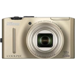 Compacto - Nikon Coolpix S8100 - Dourado + Nikon Nikkor 10X Wide Optical Zoom ED VR 30-300mm f/3.5-5.6