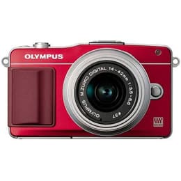 Híbrido Olympus PEN E-PL2 - Vermelho + Lente Olympus M.Zuiko ED 14-42mm f/3.5-5.6 II MSC