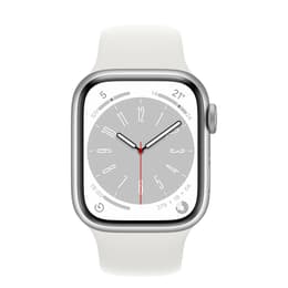 Apple Watch (Series 8) 2022 GPS 41 - Alumínio Prateado - Bracelete desportiva Branco