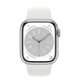 Apple Watch Series 8 (2022) GPS 41 mm - Alumínio Prateado - Bracelete desportiva Branco