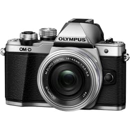 Híbrido - Olympus OM-D E-M10 Preto/Prateado + Lente Olympus M.Zuiko Digital 14-42mm f/3.5-5.6 IIR