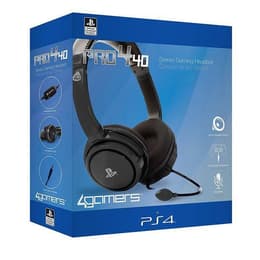 PS4 Pro 4 40 redutor de ruído jogos Auscultador- com fios com microfone - Preto