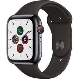 Apple Watch (Series 5) 2019 GPS + Celular 44 - Aço inoxidável Preto - Circuito desportivo Preto