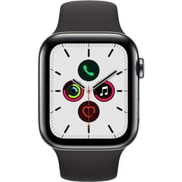 Apple Watch (Series 5) 2019 GPS + Celular 44 - Aço inoxidável Preto - Circuito desportivo Preto